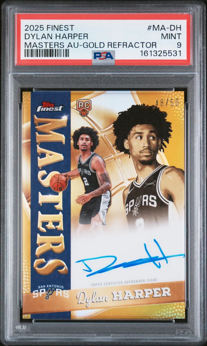 2025 #MA-DH Dylan Harper PSA 9 Topps Finest Masters Autographs
