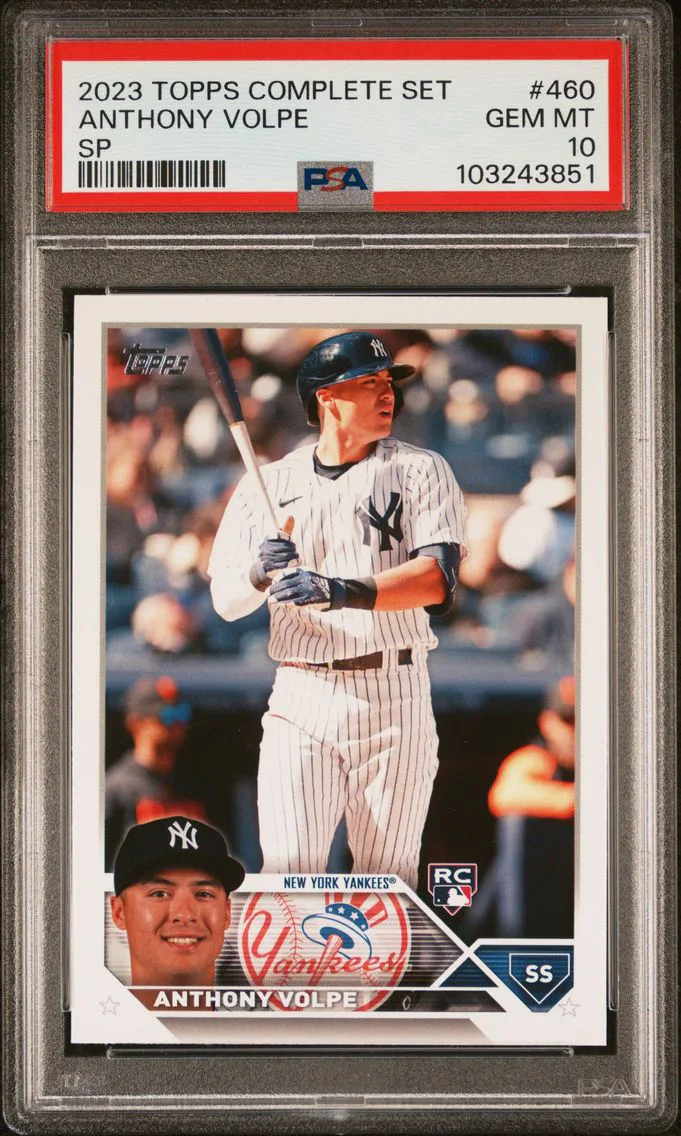 2023 #460 Anthony Volpe PSA 10 Topps Complete Set