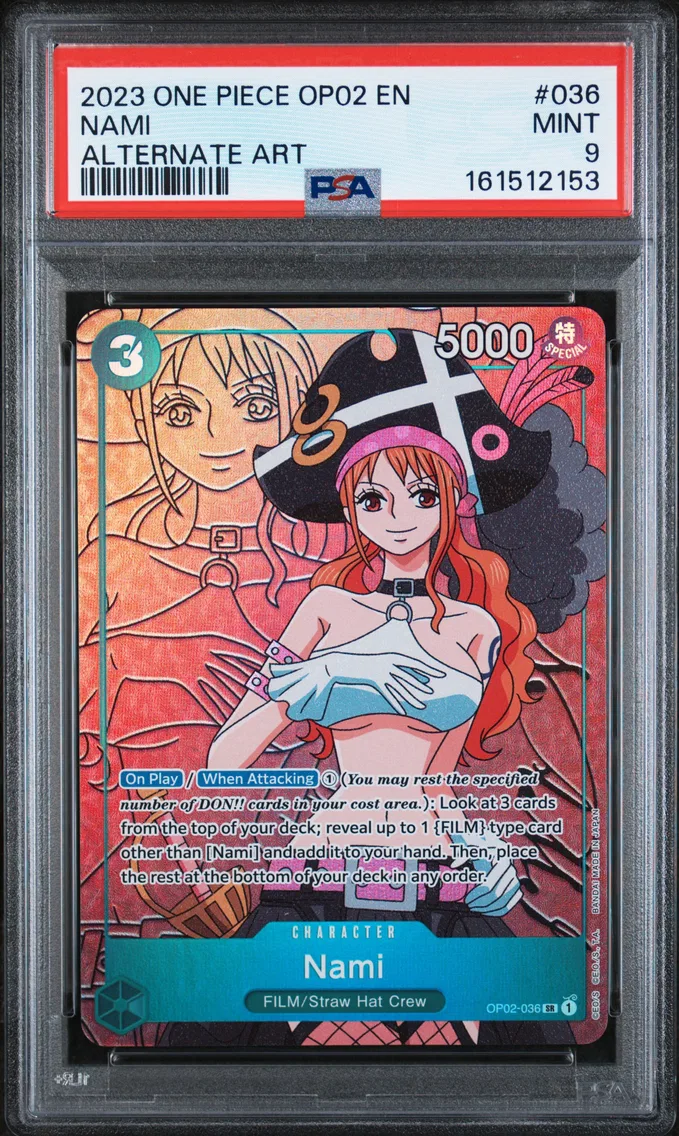 2023 #036 Nami PSA 9 One Piece OP02-Paramount War
