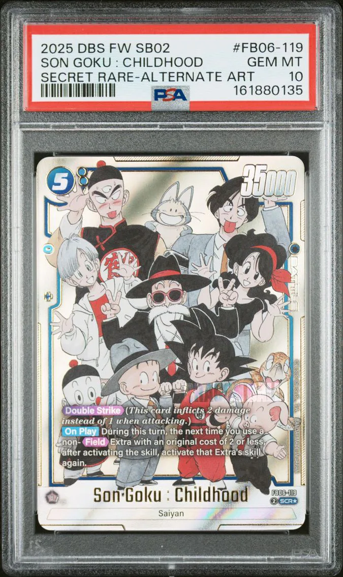 2025 #FB06-119 Son Goku : Childhood PSA 10 Dragon Ball Super Card Game Fusion World Manga Booster 02