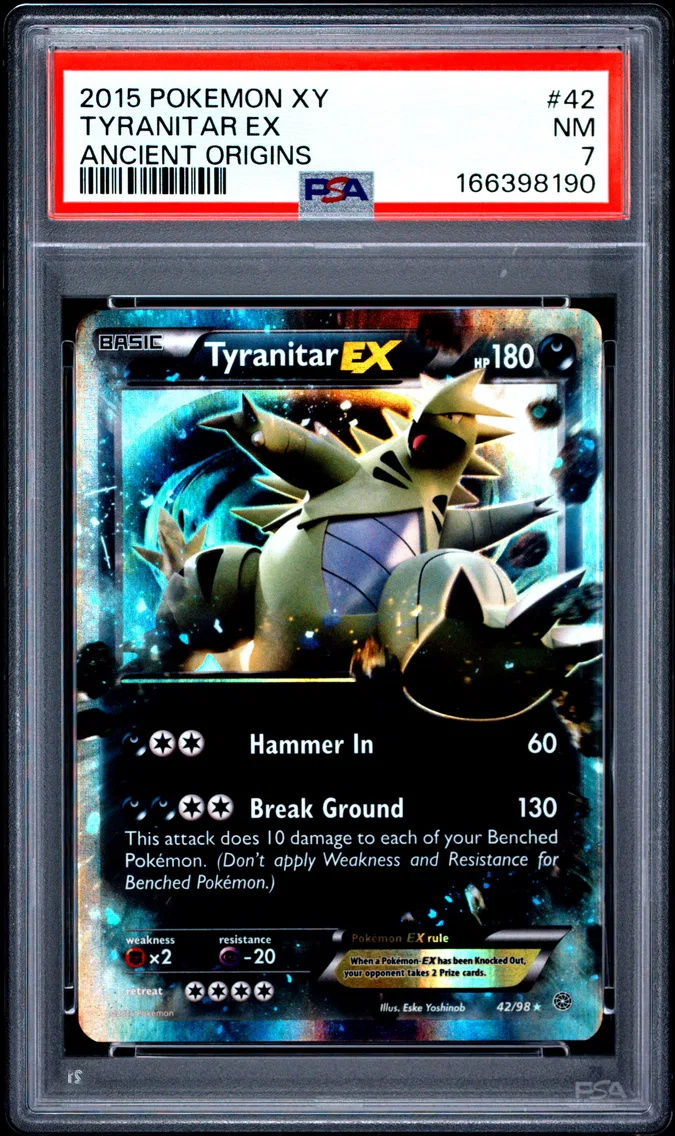 2015 #42 Tyranitar EX PSA 7 XY Ancient Origins
