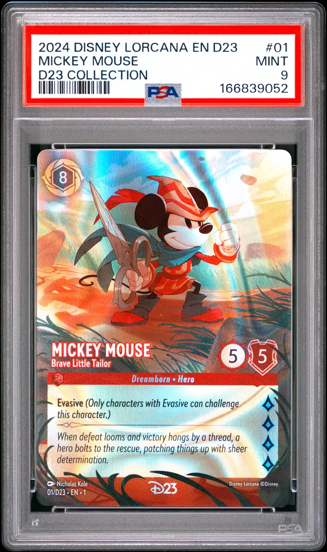 2024 #01 Mickey Mouse - Brave Little Tailor PSA 9 Disney Lorcana EN D23-D23 Expo Promo