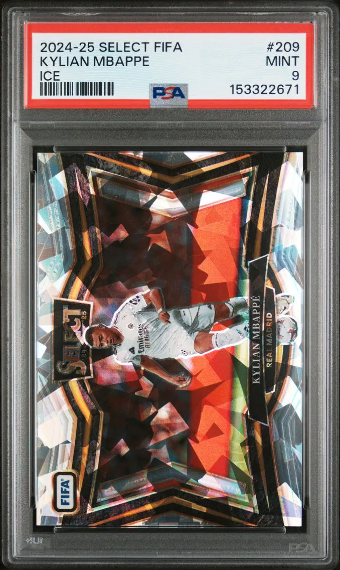 2024 #209 Kylian Mbappe PSA 9 Panini Select FIFA