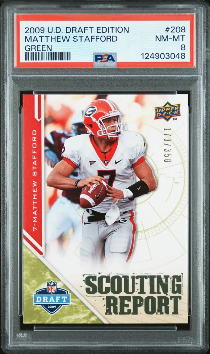 2009 #208 Matthew Stafford PSA 8 Upper Deck Draft Edition