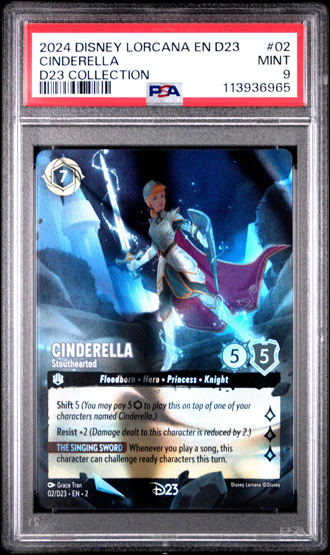 2024 #02 Cinderella - Stouthearted PSA 9 Disney Lorcana EN D23-D23 Expo Promo
