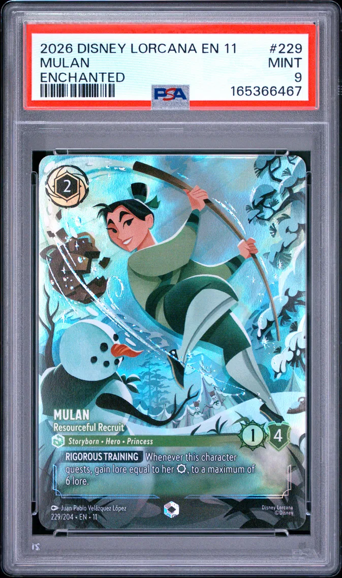 2026 #229 Mulan - Resourceful Recruit PSA 9 Disney Lorcana EN 11-Winterspell