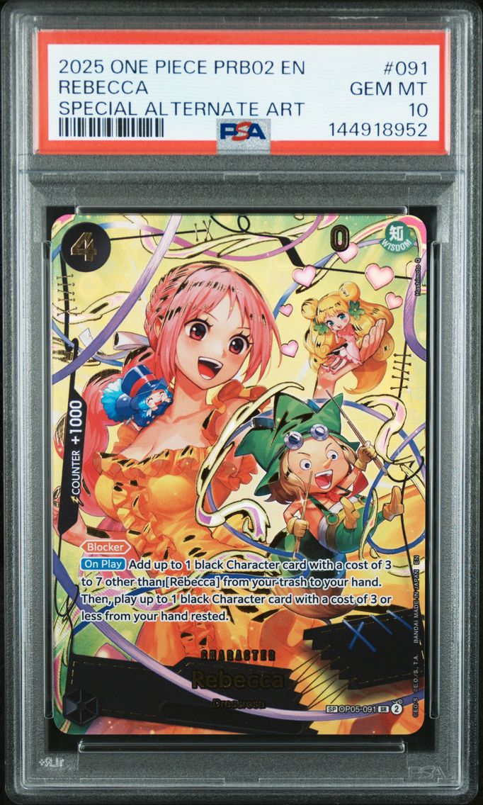2025 #091 Rebecca PSA 10 One Piece PRB02-Premium Booster -One Piece Card the Best- Vol.2