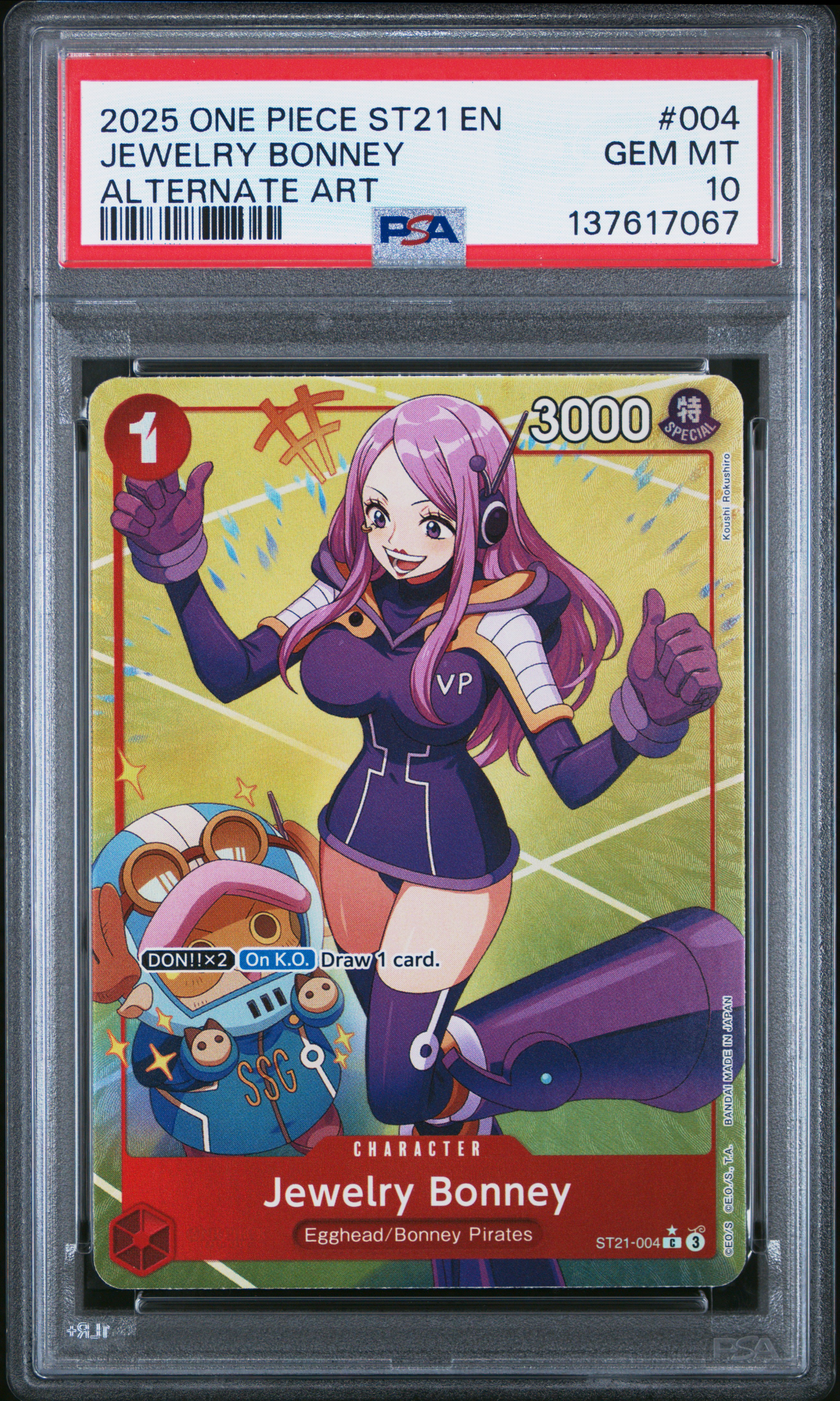2025 #004 Jewelry Bonney PSA 10 One Piece Starter Deck St21-Ex Gear 5