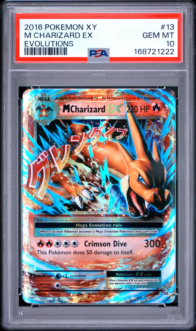 2016 #13 M Charizard EX PSA 10 XY Evolutions