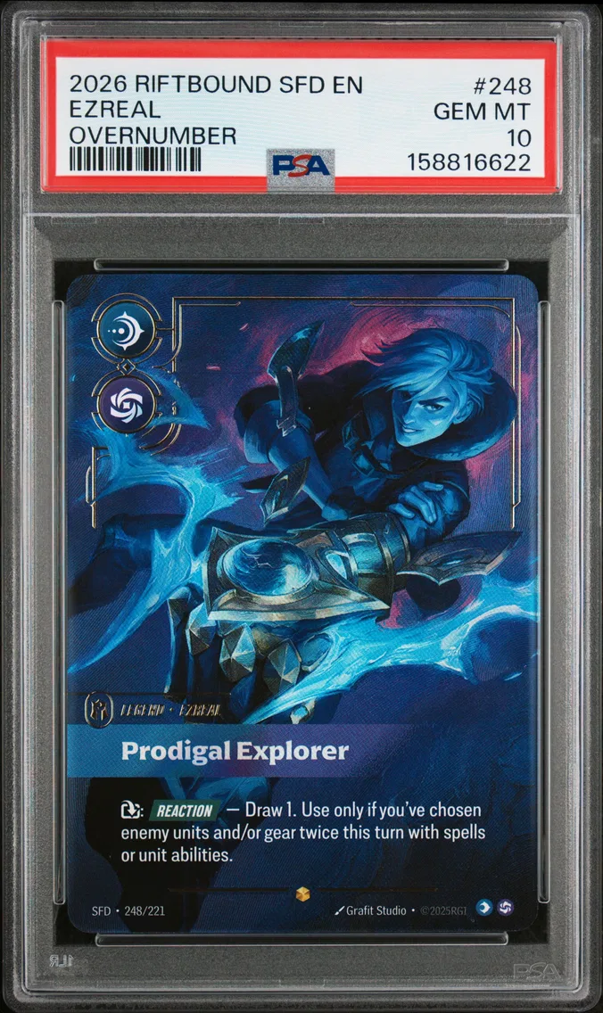 2026 #248 Ezreal - Prodigal Explorer PSA 10 Riftbound: League of Legends Sfd-Spiritforged