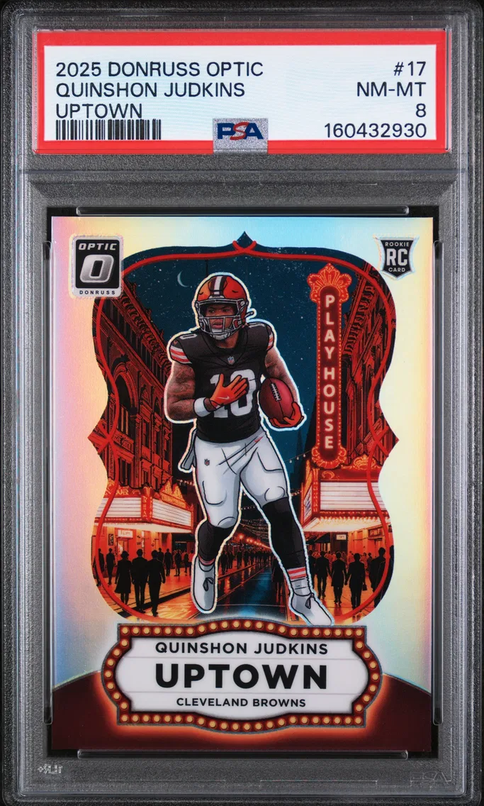2025 #17 Quinshon Judkins PSA 8 Panini Donruss Optic Uptown