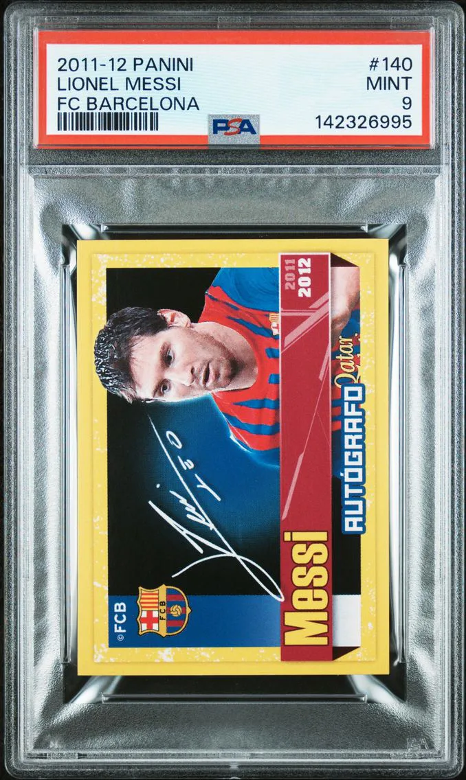 2011 #140 Lionel Messi PSA 9 Panini FC Barcelona