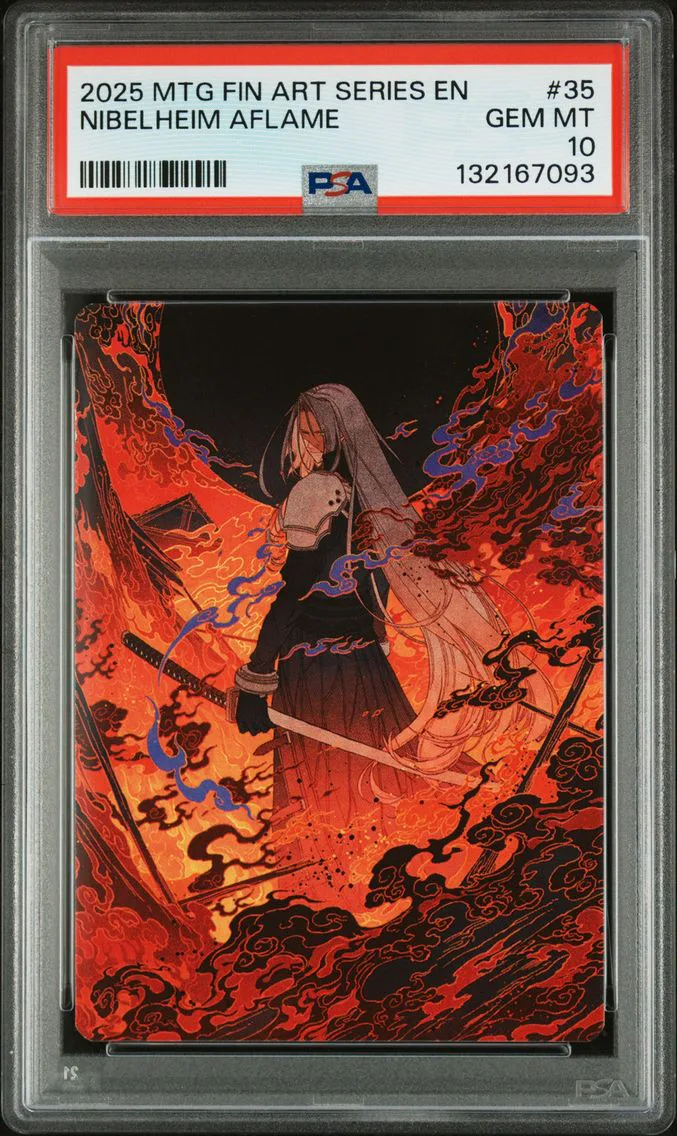 2025 #35 Nibelheim Aflame PSA 10 Final Fantasy Art Series