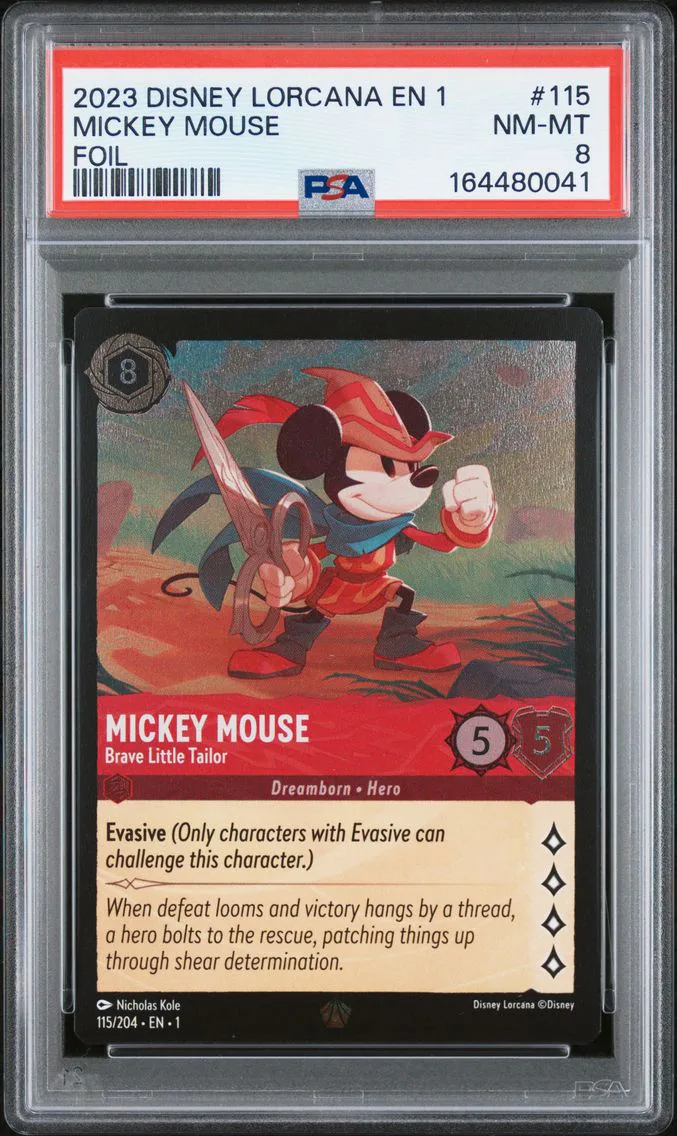 2023 #115 Mickey Mouse - Brave Little Tailor PSA 8 Disney Lorcana EN 1-the First Chapter