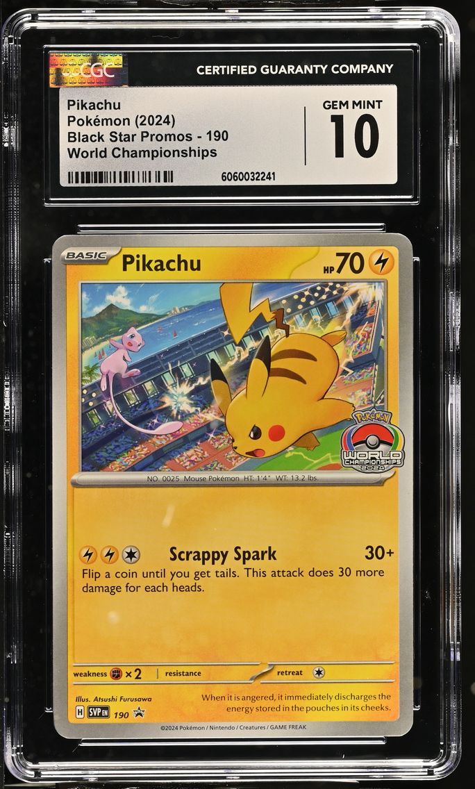 2024 #190 Pikachu CGC 10 Black Star Promos - Scarlet & Violet SVP EN - English