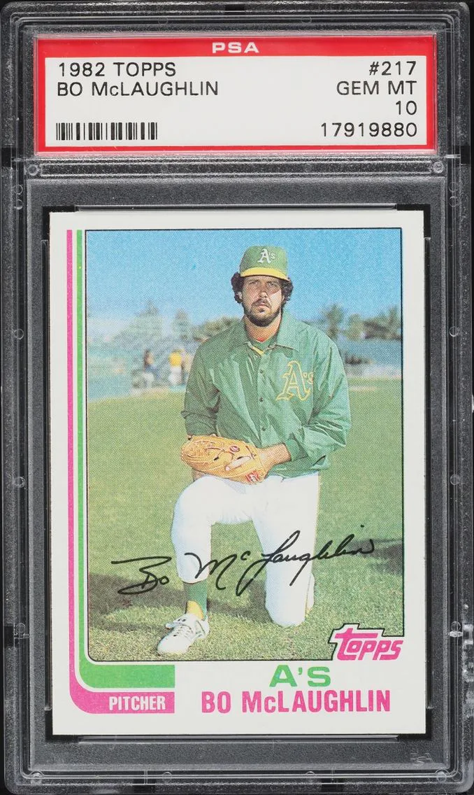 1982 #217 Bo McLaughlin PSA 10 Topps