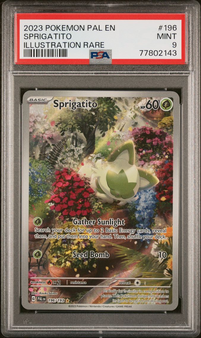2023 #196 Sprigatito PSA 9 Pal EN-Paldea Evolved