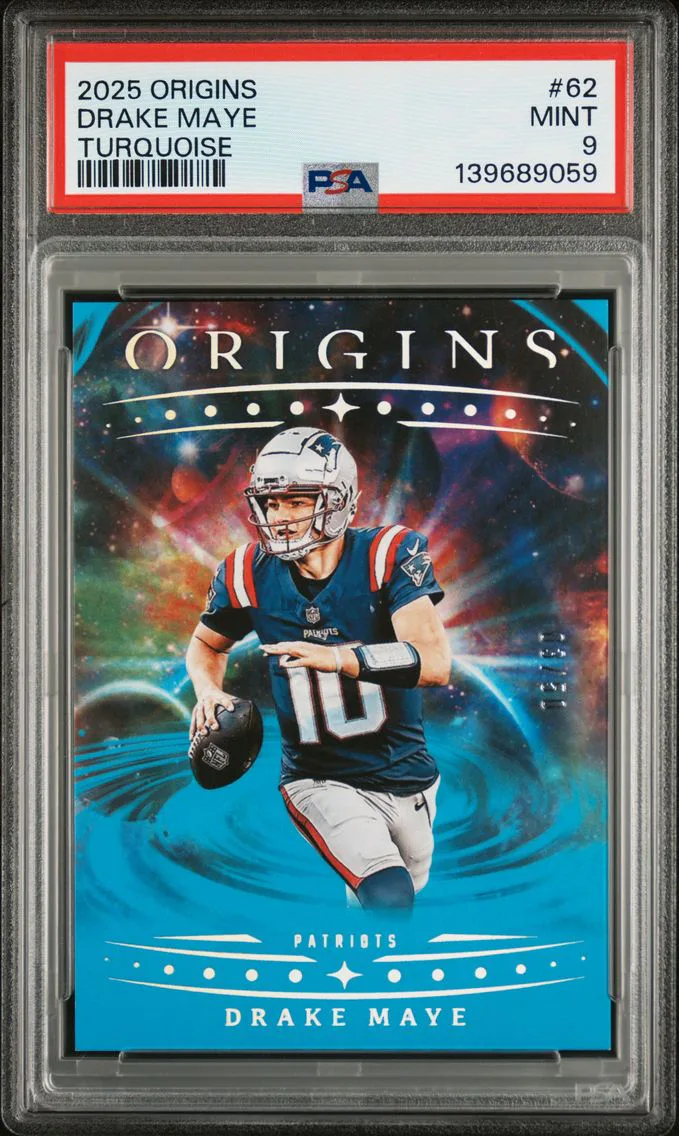 2025 #62 Drake Maye PSA 9 Panini Origins Football