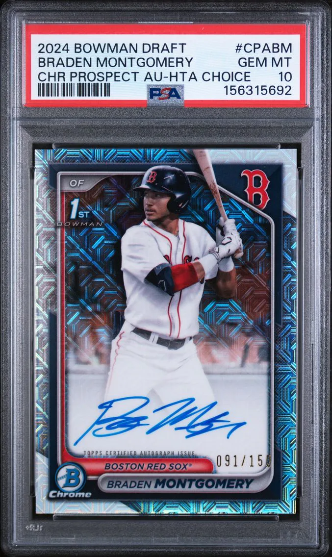 2024 #CPABM Braden Montgomery PSA 10 Bowman Draft Chrome Prospect Autographs