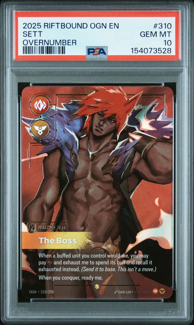 2025 #310 Sett - the Boss PSA 10 Riftbound: League of Legends Ogn-Origins