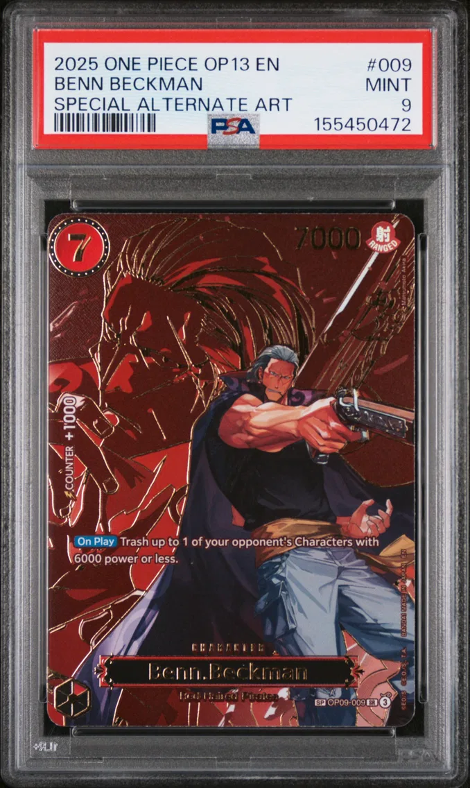 2025 #009 Benn Beckman PSA 9 One Piece OP13-Carrying on His Will