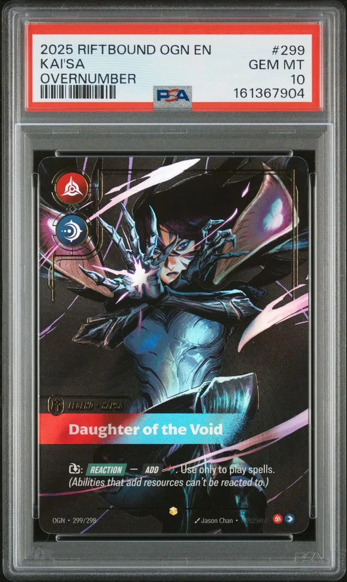 2025 #299 Kai'SA - Daughter of the Void PSA 10 Riftbound: League of Legends Ogn-Origins