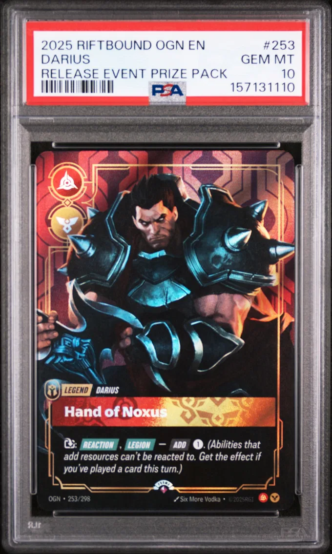 2025 #253 Darius - Hand of Noxus PSA 10 Riftbound: League of Legends Ogn-Origins