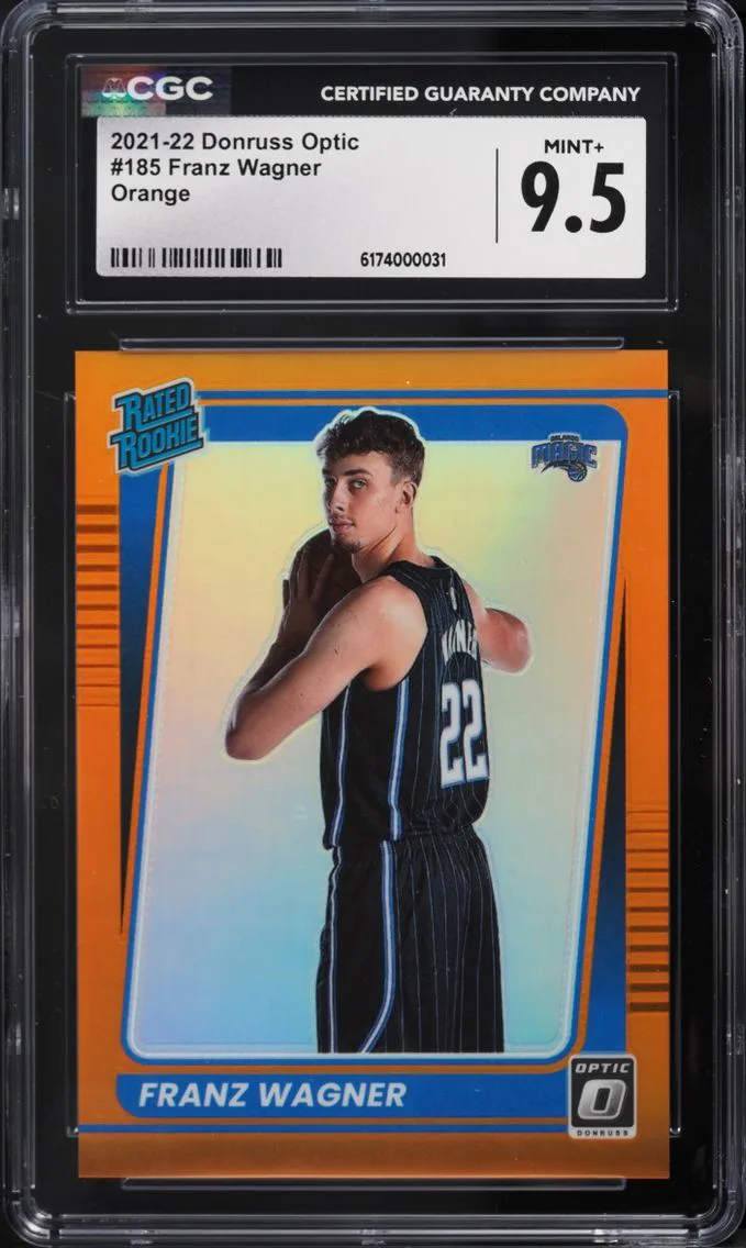 2021 Donruss Optic Orange Franz Wagner ROOKIE /199 #185 CGC 9.5 MINT+