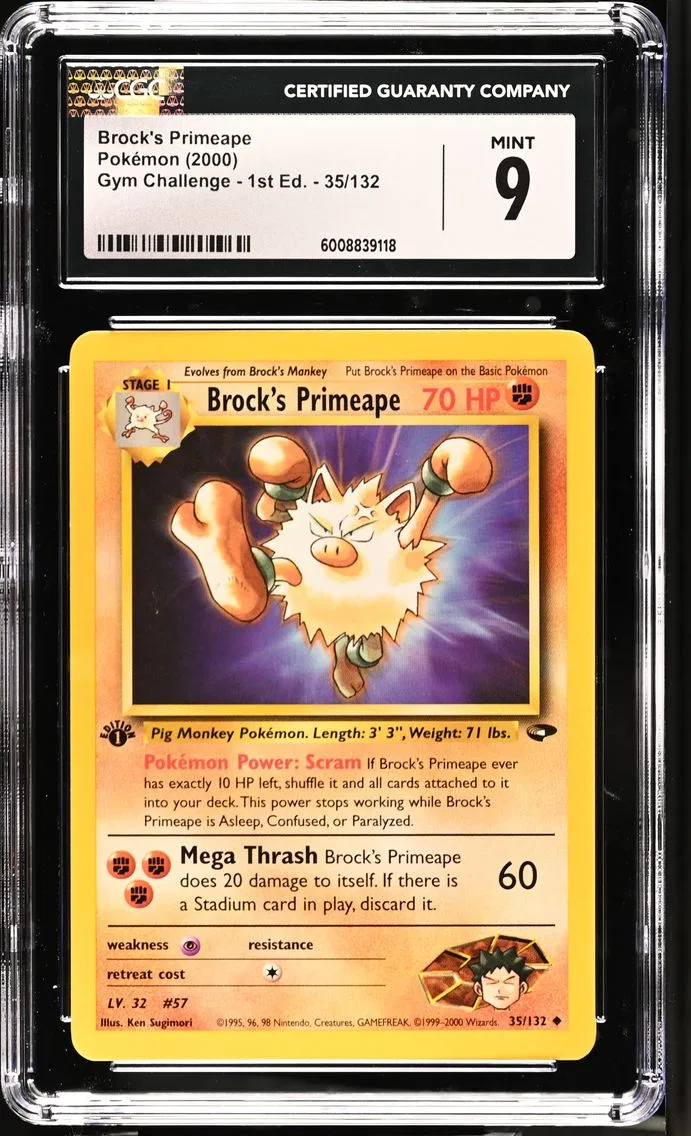 2000 #35 Brock's Primeape CGC 9 Gym Challenge - 1st Edition - English