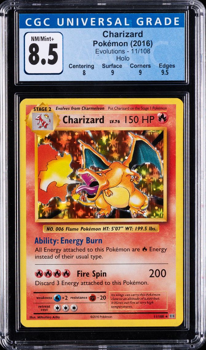2016 #11 Charizard-Holo CGC 8.5
