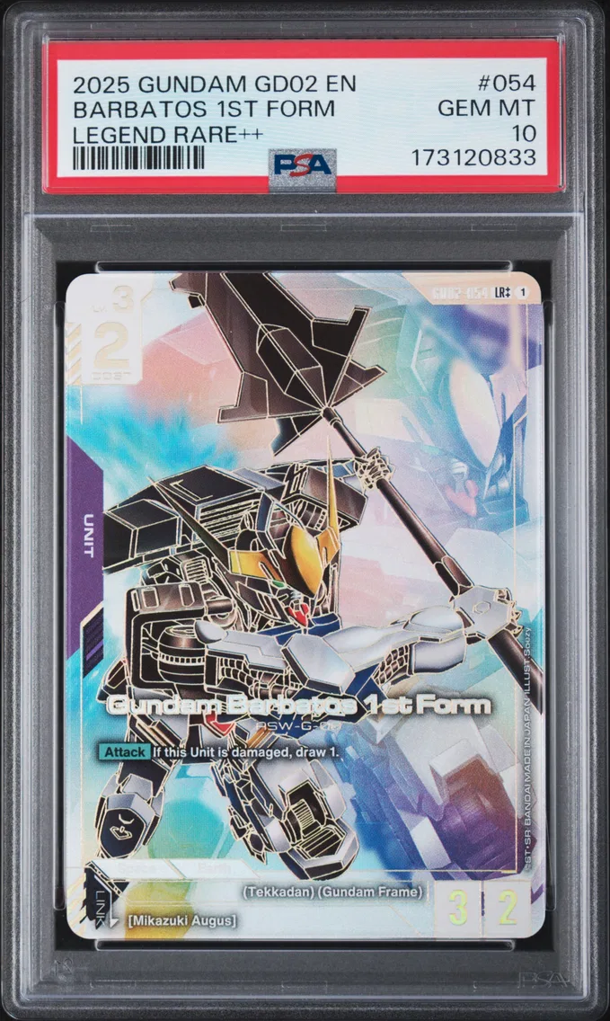 2025 #054 Gundam Barbatos 1st Form PSA 10 Gundam Dual Impact