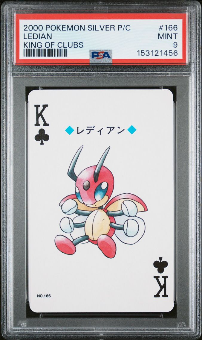 2000 #166 Ledian PSA 9 Silver Version Playing Cards