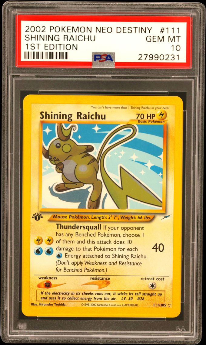 2002 #111 Shining Raichu 1st Edi