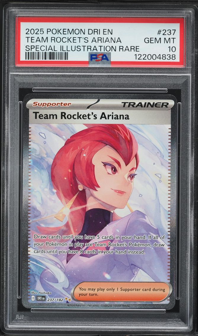 2025 #237 Team Rocket's Ariana PSA 10 Dri EN-Destined Rivals Pokemon