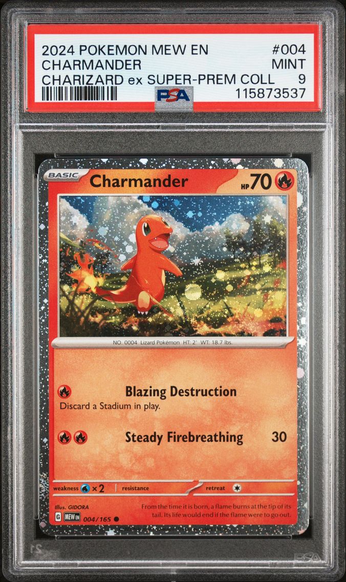 2024 #004 Charmander PSA 9 Mew EN-151 Pokemon