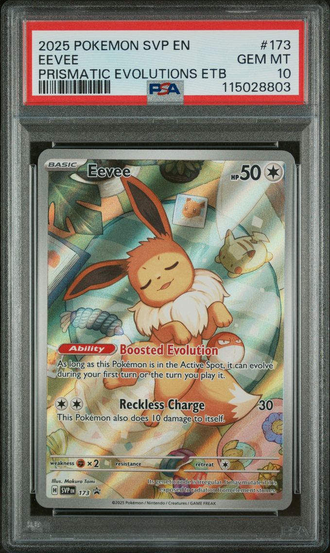 2025 #173 Eevee PSA 10 Svp EN-SV Black Star Promo