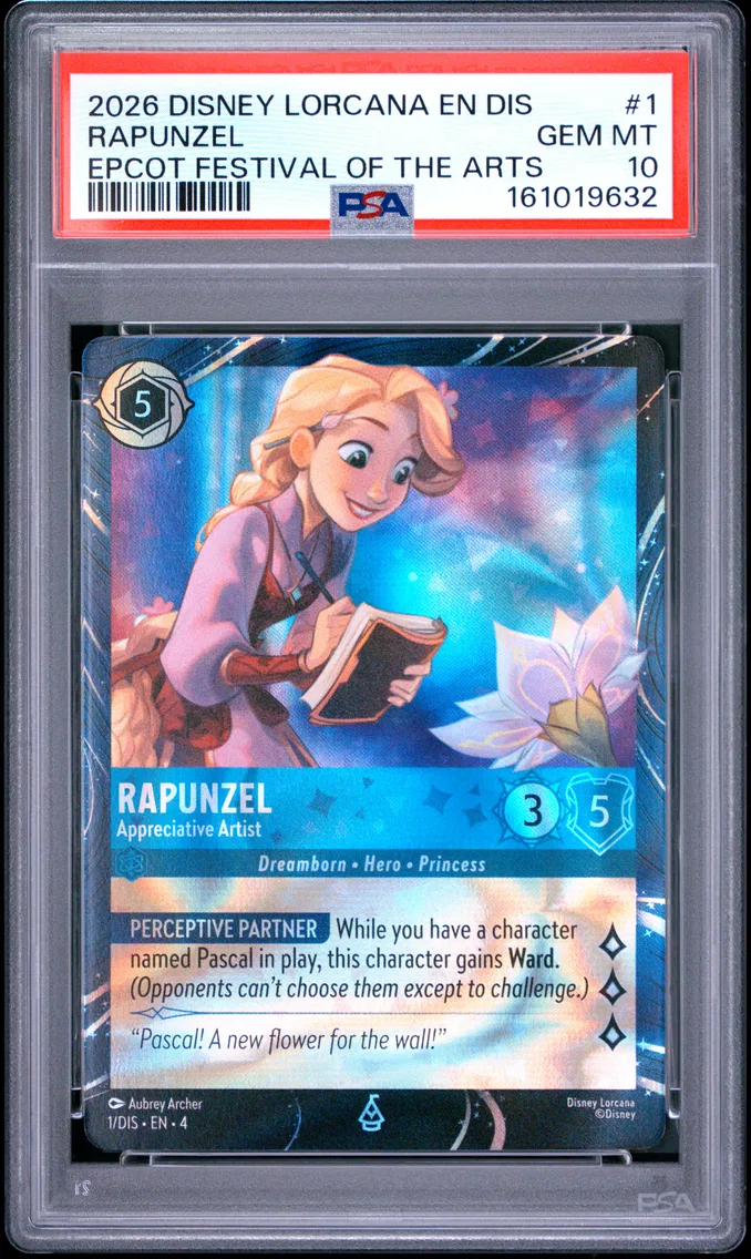 2026 #1 Rapunzel - Appreciative Artist PSA 10 Disney Lorcana EN Dis-Magical Places Promo