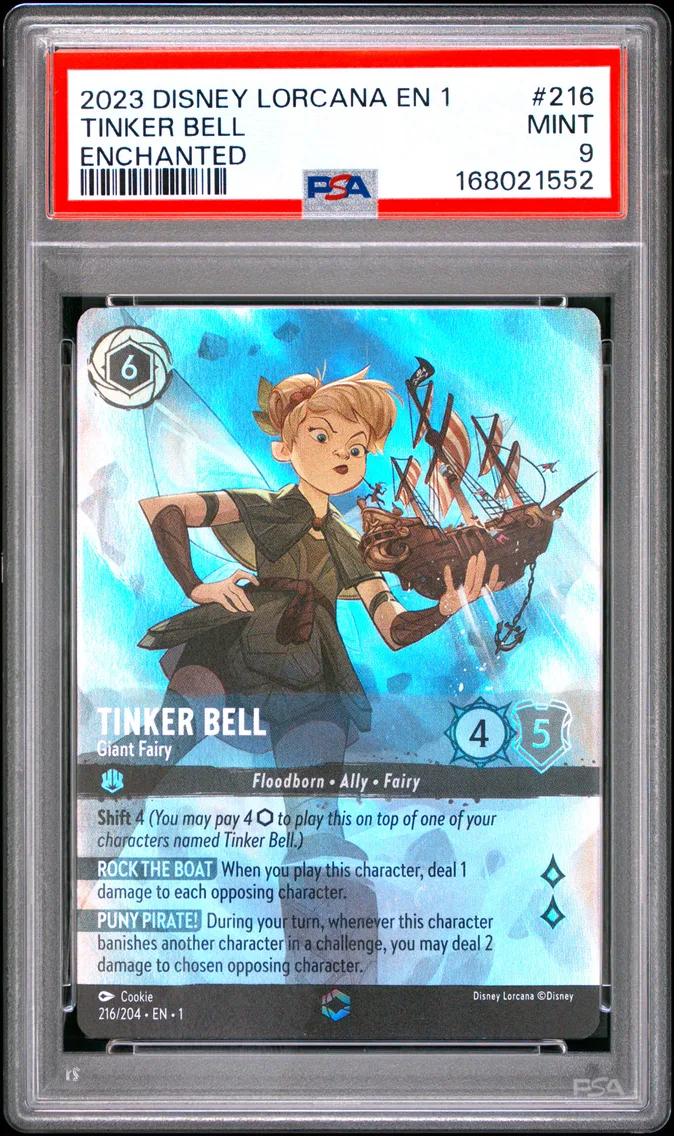 2023 #216 Tinker Bell - Giant Fairy PSA 9 Disney Lorcana EN 1-the First Chapter