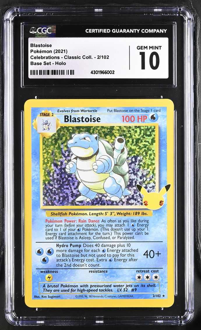 2021 #2 Blastoise CGC 10 Celebrations - Classic Collection - English