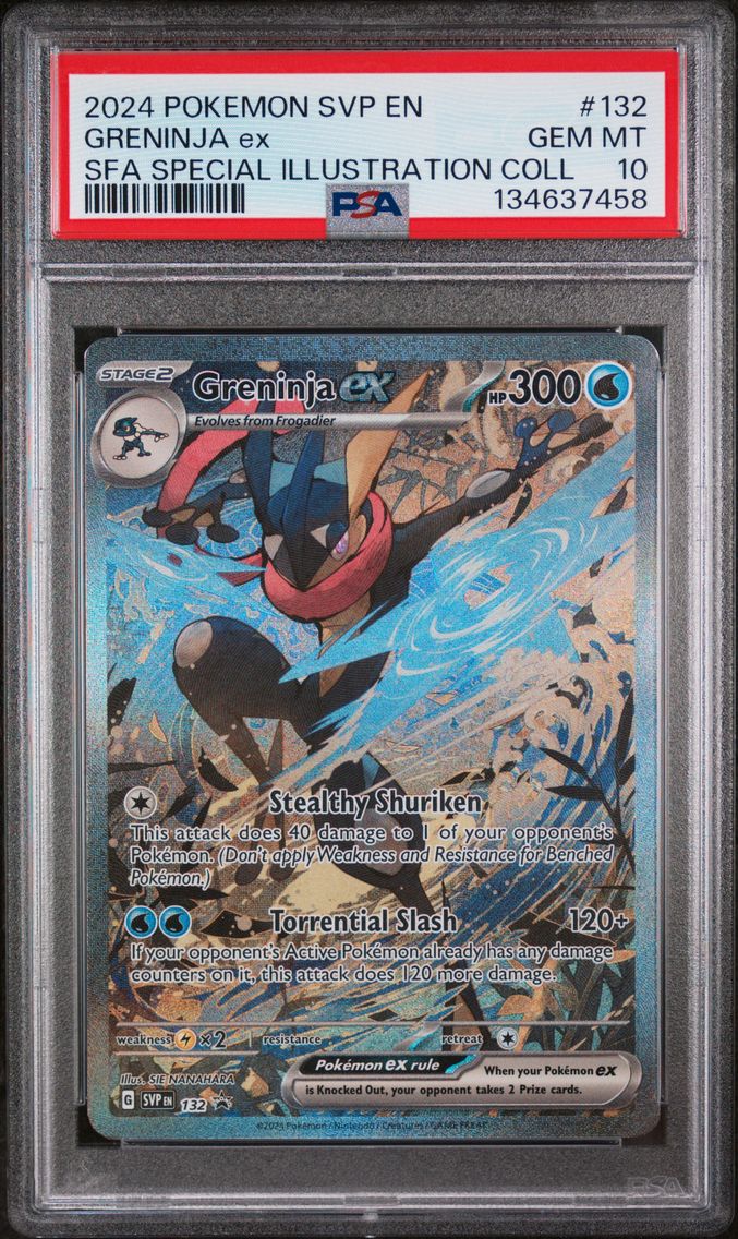 2024 #132 Greninja EX PSA 10 Svp