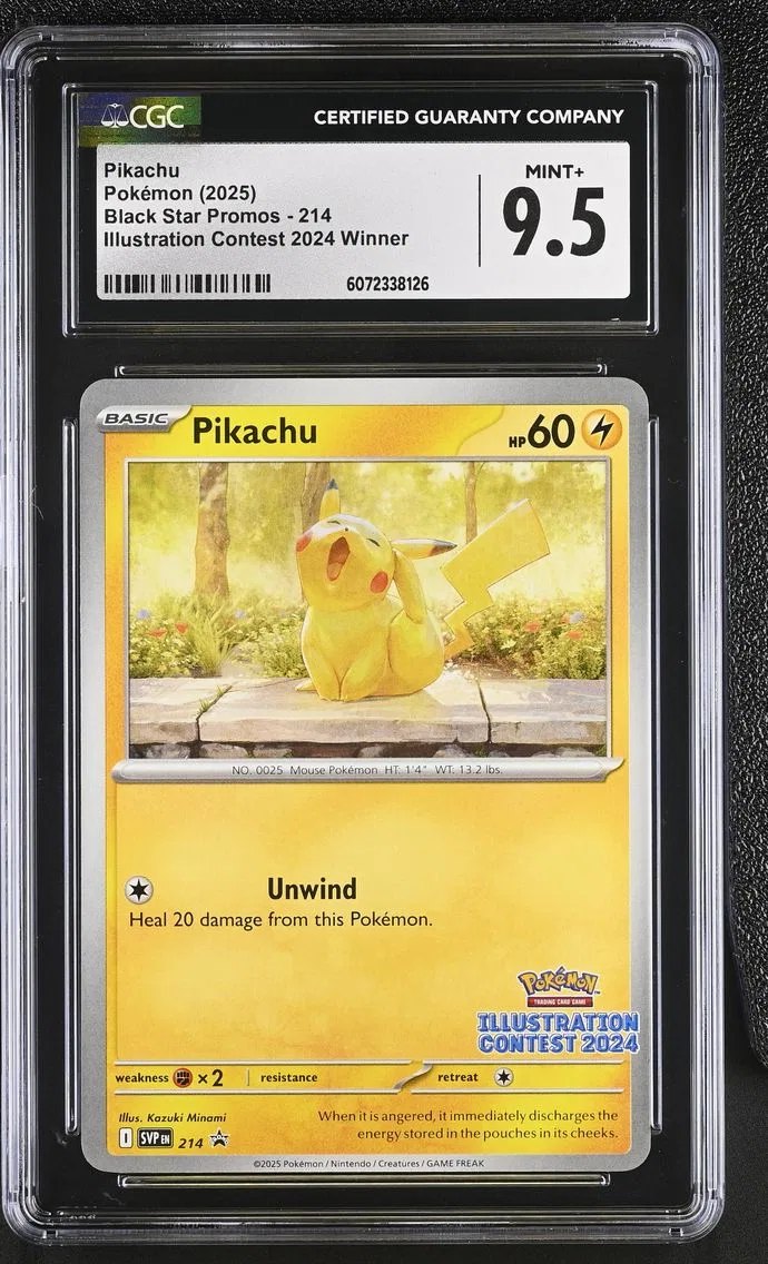2025 #214 Pikachu CGC 9.5 Black Star Promos - Scarlet & Violet SVP EN - English