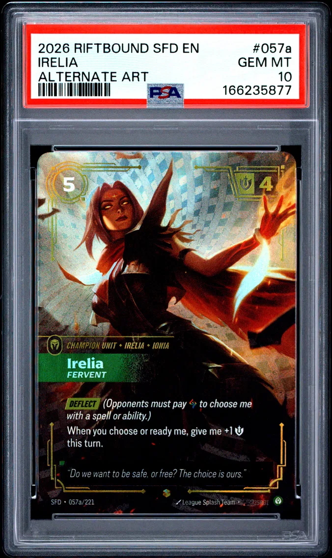 2026 #057a Irelia - Fervent PSA 10 Riftbound: League of Legends Sfd-Spiritforged