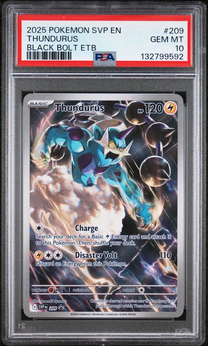 2025 #209 Thundurus PSA 10 Svp EN-SV Black Star Promo Pokemon