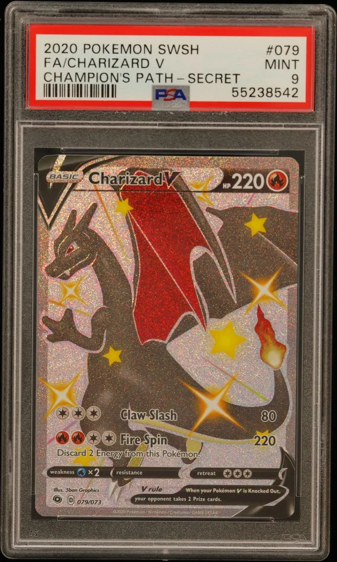 2020 #079 Full Art/Charizard V PSA 9 Sword & Shield Champion's Path