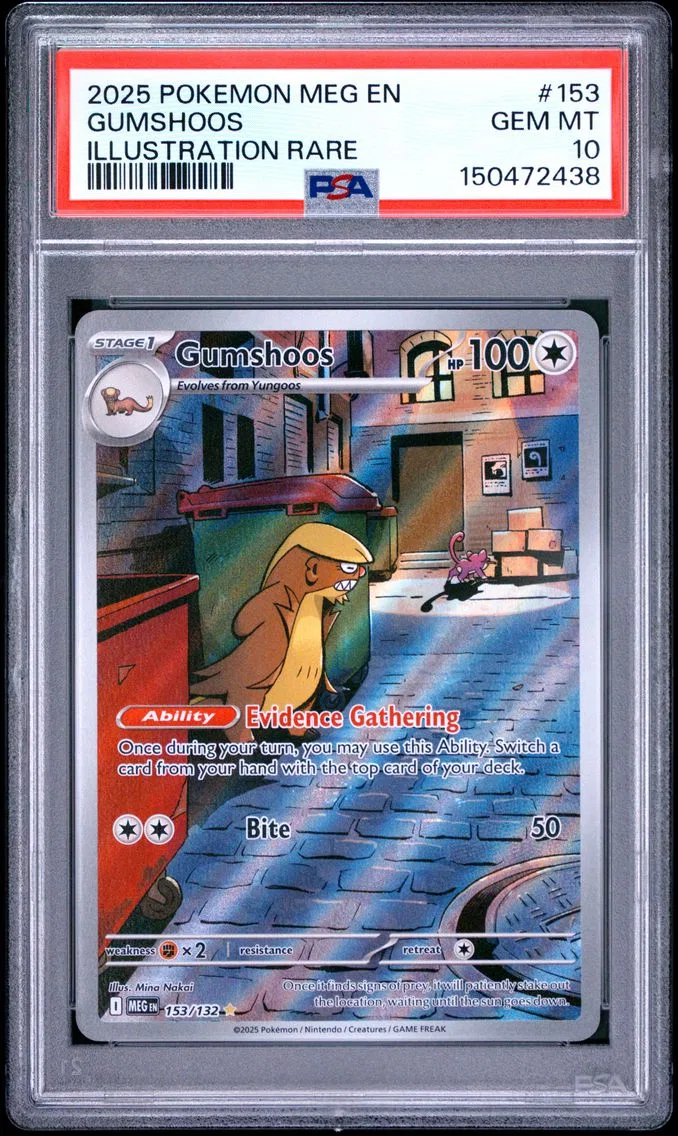 2025 #153 Gumshoos PSA 10 Meg EN-Mega Evolution