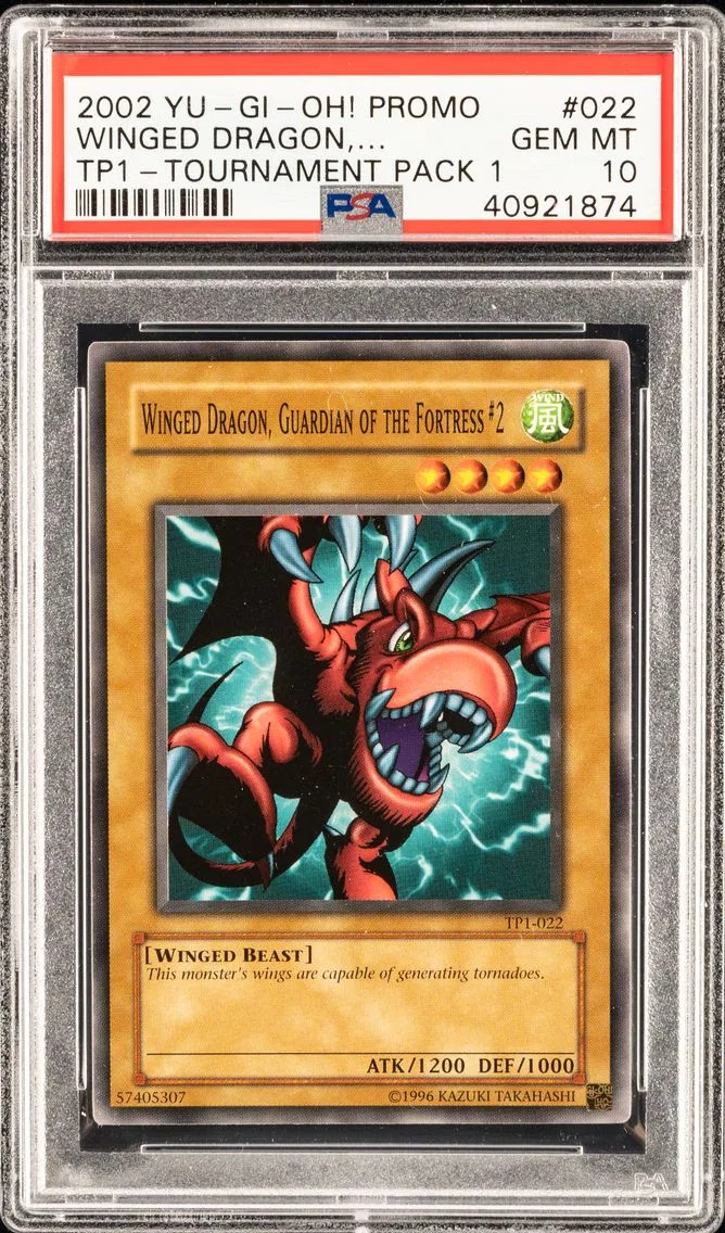 WINGED DRAGON, GUARDIAN OF THE FORTRESS #2 TP1-022 TOURNAMENT PACK 1 2002 PSA 10