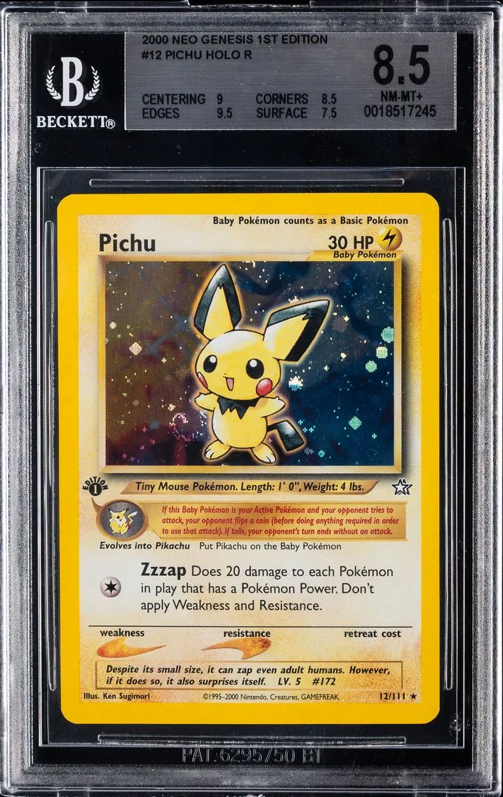 2000 #12 Pichu-Holo BGS 8.5 Neo Genesis 1st Edition Pokemon