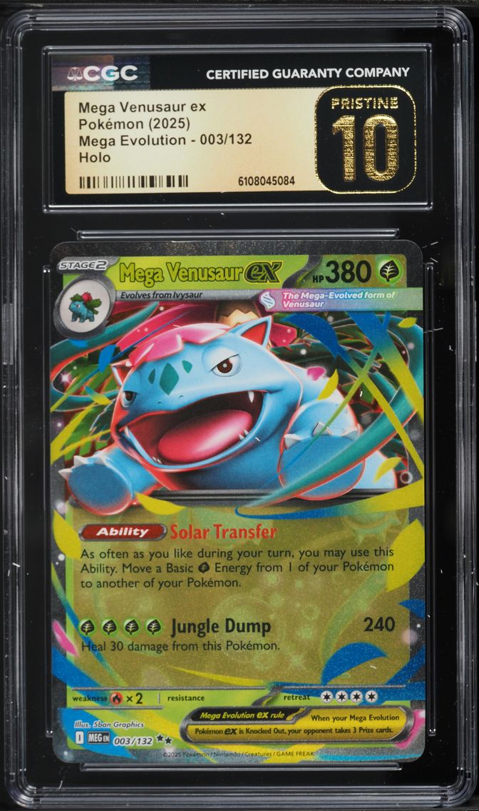 2025 #003 Mega Venusaur EX CGC 10 Pristine Meg EN-Mega Evolution Pokemon