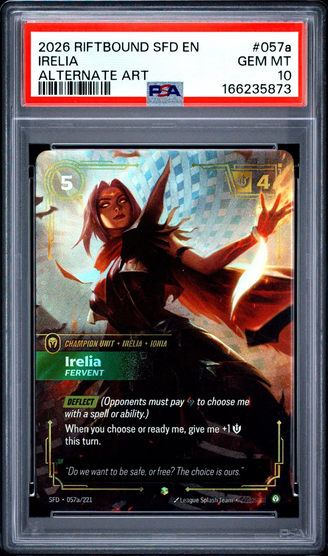 2026 #057a Irelia - Fervent PSA 10 Riftbound: League of Legends Sfd-Spiritforged