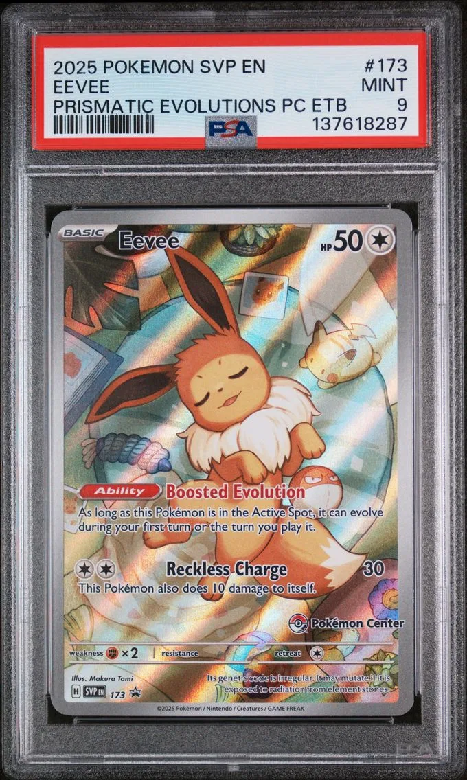 2025 #173 Eevee PSA 9 Svp EN-SV Black Star Promo